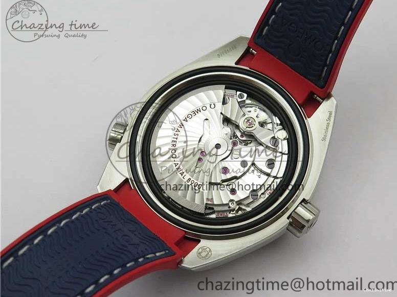 0504 Comfortable Planet Ocean 43.5mm America’s Cup VSF Best Edition White Dial On Blue Gummy Strap A 7900